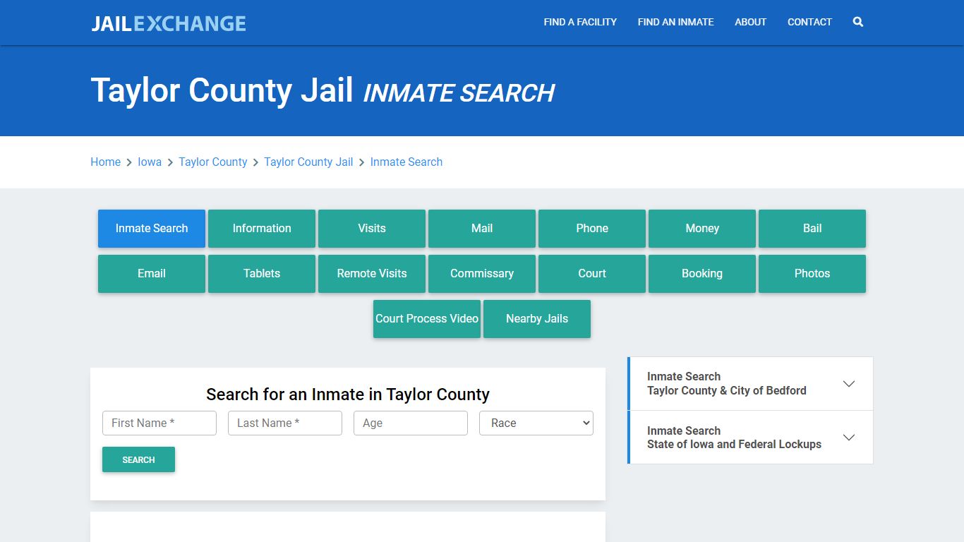 Taylor County Jail, IA Inmate Search: Roster & Mugshots